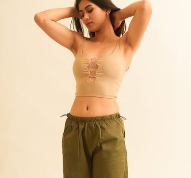 Nina Cut out tank top with o:rings For Women