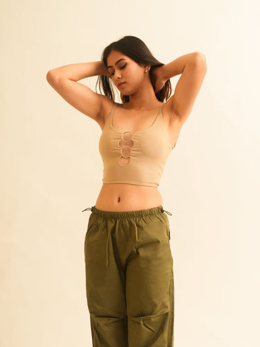 Nina Cut out tank top with o:rings For Women