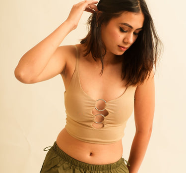 Nina Cut out tank top with o:rings For Women