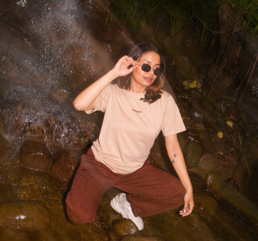 Minimal Burger Logo : Round Neck Regular Tee For Women