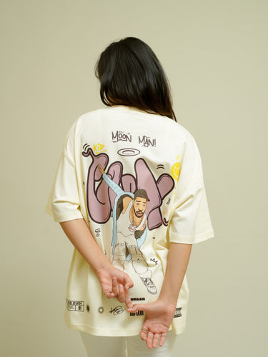 The Kid Cudi Cartoon art Drop Sleeved Tee for Men and Women