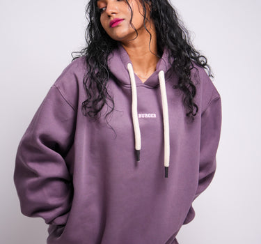 PLUM : Ye Burger Logo Heavyweight Baggy Hoodie For Men and Women
