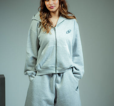 Melange Grey Adam set (Melbourne jacket + Adam shorts) For men and women