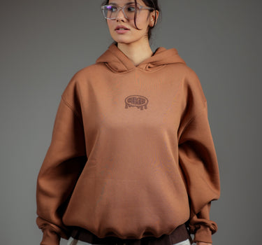 Mocha Mousse : Juicy Logo Heavyweight Baggy Hoodie For Men and Women