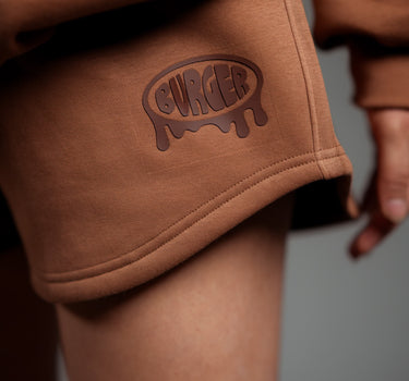 Mocha Mousse : Adam relaxed fit sweat shorts for men