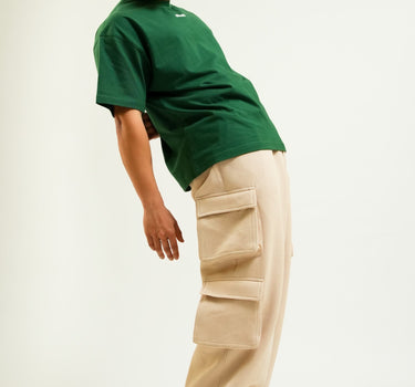 Milky Beige Seoul Cargo Tracks For Men And Women