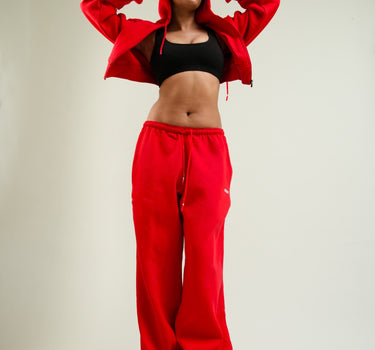 Red Bomber Set For Women