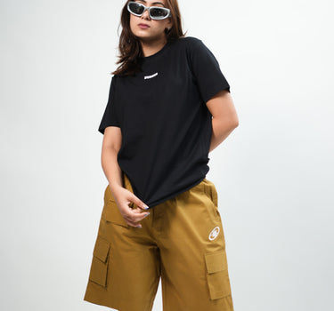 Minimal Burger Logo : Round Neck Regular Tee For Women