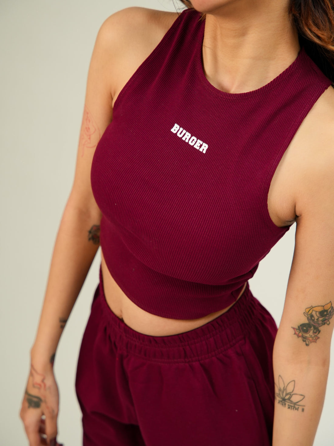 Burger Co-Ord Set (Racer + Gather Track) ( All colour) For Women