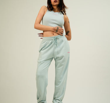 Pastel Burger Co ord Set (Racer + Gathered Track) For Women