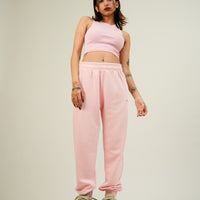 Baby Pink Burger Co-Ord Set (Racer + Gather Tracks) For Women