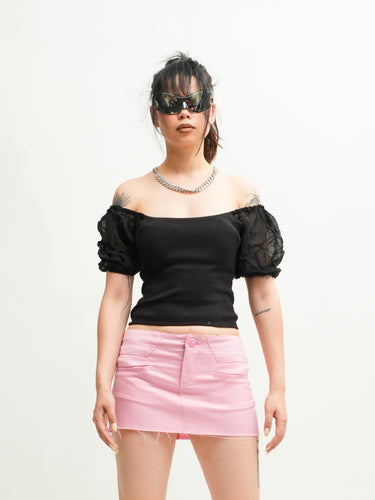 Women Body Fitted Puffed Sleeve Top (Diana Top)