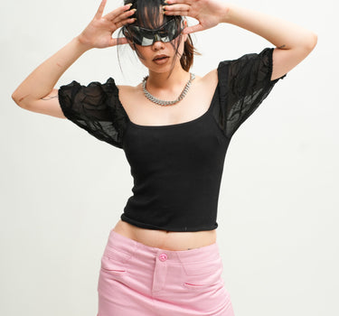 Women Body Fitted Puffed Sleeve Top (Diana Top)
