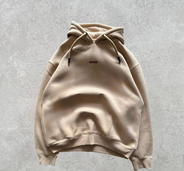 Milky Beige : Ye Burger Logo Heavyweight Baggy Hoodie For Men and Women