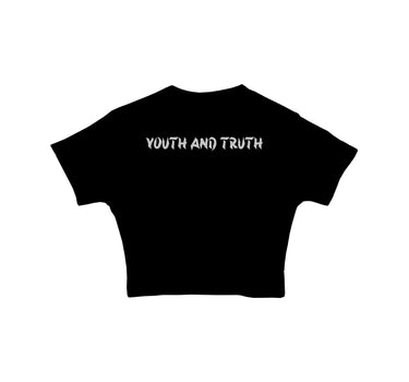 Youth And Truth (Reflective) : Burger Bae Round Neck Crop Baby Tee For Women