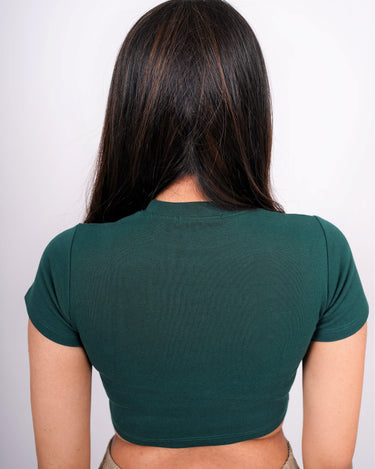 Awesome - Burger Bae Round Neck Crop Baby Tee - BurgerBae