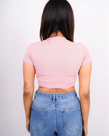 Awesome - Burger Bae Round Neck Crop Baby Tee - BurgerBae