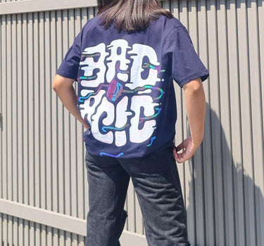 Bad Acid Oversized Tee (T-shirt) Oversized T-shirt Burger Bae Free Size Navy 
