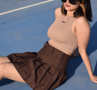 Barbie Set Co-ord set Burger Bae S Beige-CoffeeBrown 