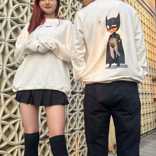Batman: You Robin' My Heart Sweatshirt Sweatshirt Burger Bae White-White S S