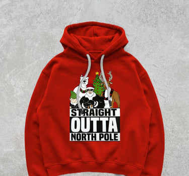 Straight Outta Northopole : Heavyweight Baggy Hoodie For Men and Women