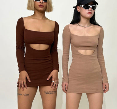 Beige Anna Dress dress Burger Bae 