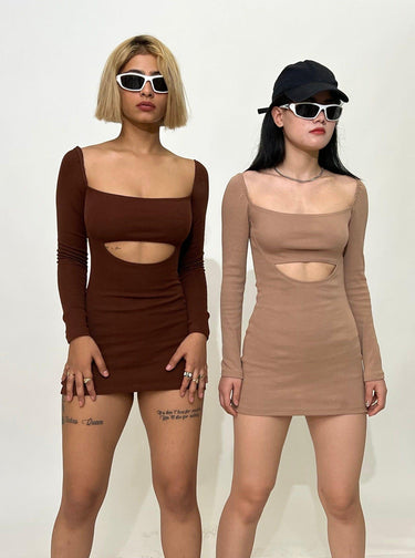 Beige Anna Dress dress Burger Bae 