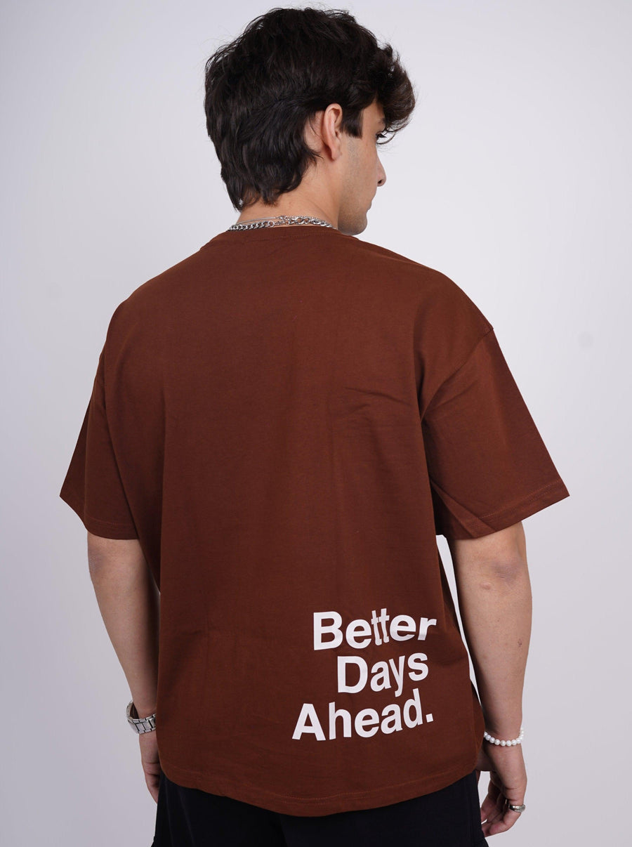 Better Days Ahead Drop-Sleeved Tee (T-shirt) For Men - BurgerBae