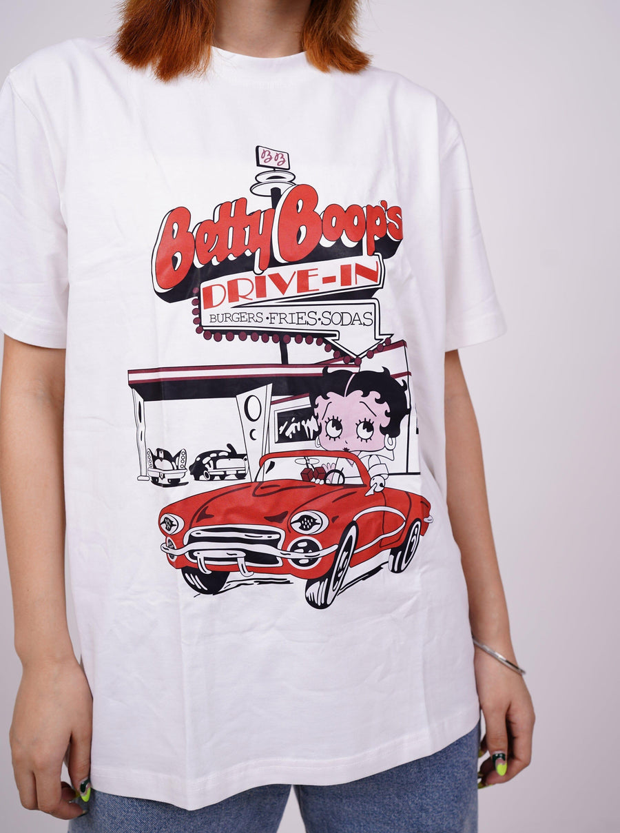 Betty Boop Drive In Tee (T-shirt) Oversized T-shirt Burger Bae 