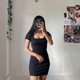 Veronica Dress Black dress Burger Bae XS Black 
