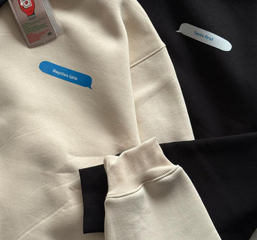 Texts First- Replies Late Couple Hoodie