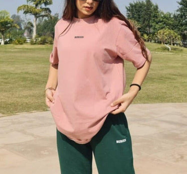 BOMBay Set (Tee+Irish Track) Co-ord set Burger Bae XS Salmon Bottlegreen 