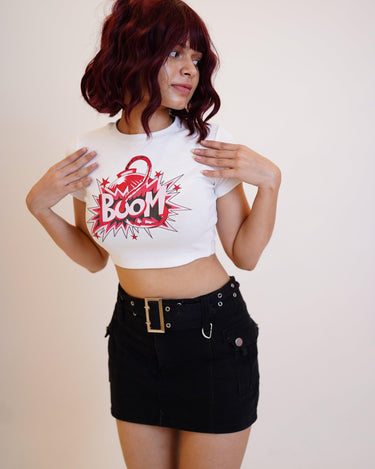 Boom Baby Tee (T-shirt) Tops Burger Bae XS White 