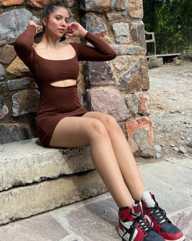 Brown Anna Dress dress Burger Bae 