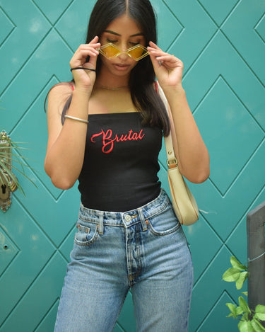 Brutal Cursive Camisole Camisole Burger Bae 