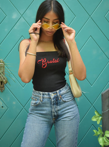 Brutal Cursive Camisole Camisole Burger Bae 