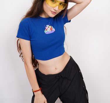BT21 Friends : Burger Bae Round Neck Crop Baby Tee For Women