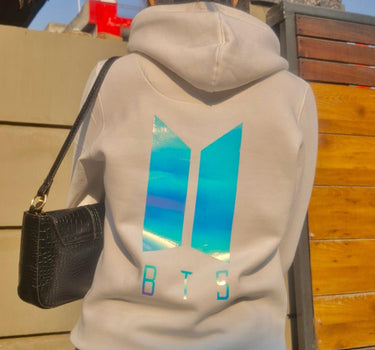 BTS Hoodie Hoodies Burger Bae S White Fleece