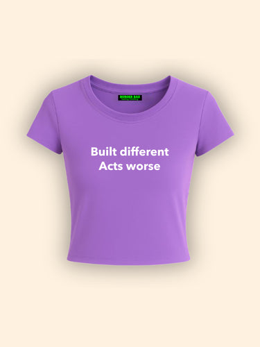 Built Different Act Worse it Girl Baby tee for Women