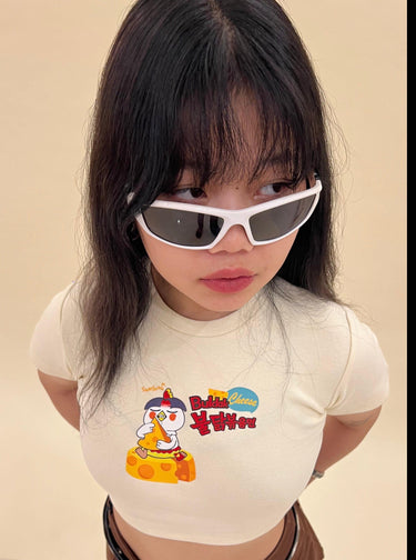 Buldak Ramen Cheese Baby Tee (T-shirt) Tops Burger Bae 