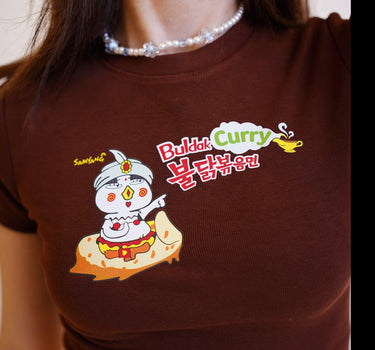 Buldak Ramen Curry Baby Tee (T-shirt) Tops Burger Bae 