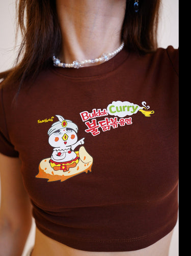 Buldak Ramen Curry Baby Tee (T-shirt) Tops Burger Bae 