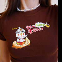 Buldak Ramen Curry Baby Tee (T-shirt) Tops Burger Bae 