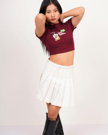 Buldak Ramen Stew Type - Burger Bae Round Neck Crop Baby Tee - BurgerBae