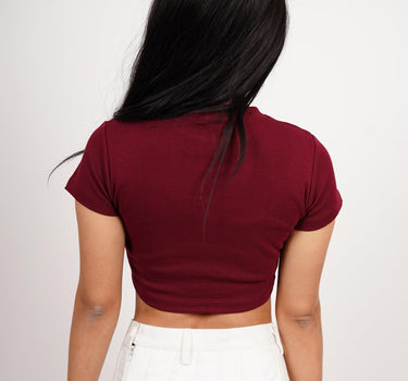 Buldak Ramen Stew Type - Burger Bae Round Neck Crop Baby Tee - BurgerBae