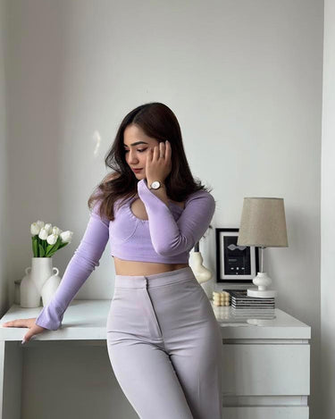 Burger Bae Full Sleeve Halter Neck Claire Top For Women - BurgerBae