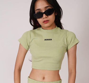 Burger logo Gigi Tee (T-shirt) Tops Burger Bae XS Apple Green 