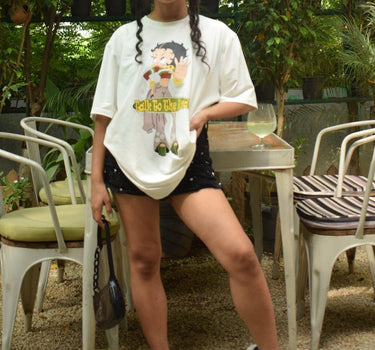 Betty Boop Talk To The Hand Tee (T-shirt) Oversized T-shirt Burger Bae 