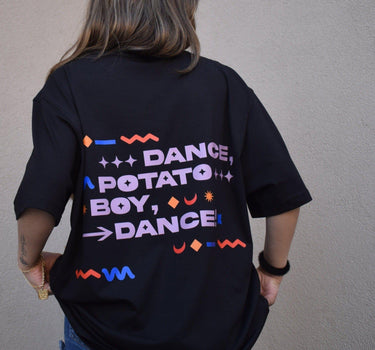 Dance Potato Boy Dance Oversized Tee (T-shirt) Oversized T-shirt Burger Bae FreeSize Black 