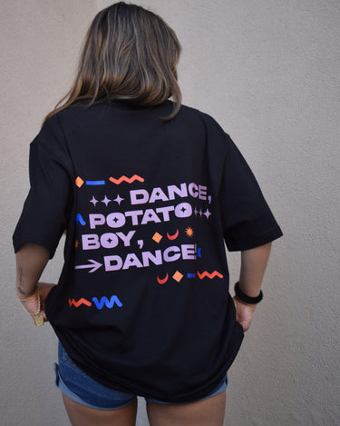 Dance Potato Boy Dance Oversized Tee (T-shirt) Oversized T-shirt Burger Bae FreeSize Black 
